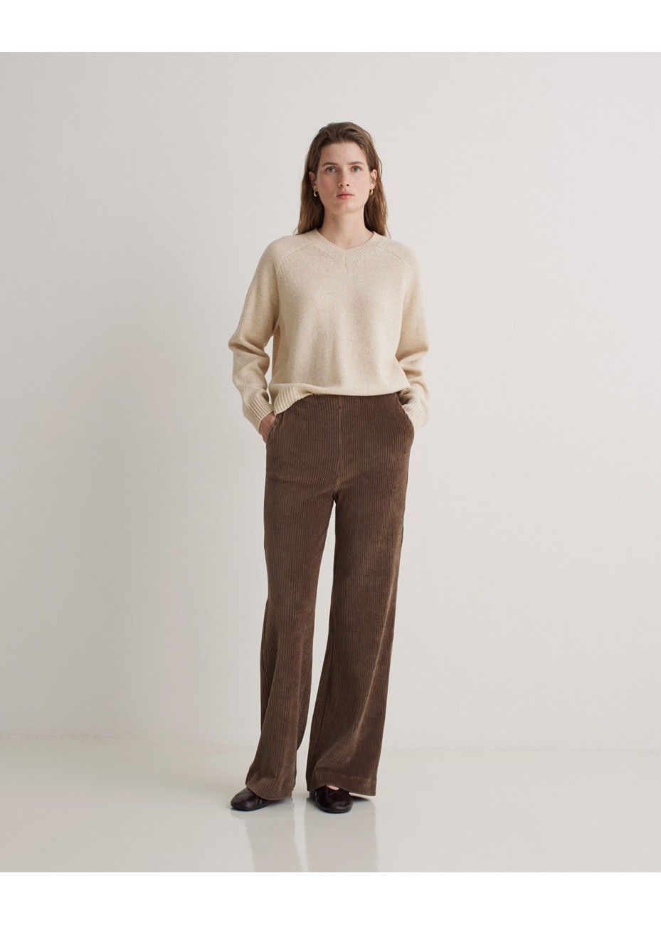 Pantalón Yerse Ancho Pana Marrón