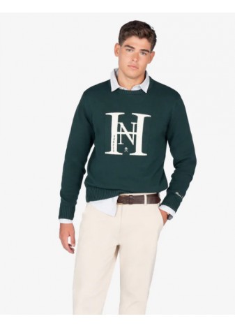 Jersey Harper & Neyer Harvard Verde Botella