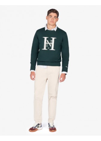 Jersey Harper & Neyer Harvard Verde Botella