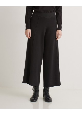Pantalón Yerse Culotte con Viscosa Negro