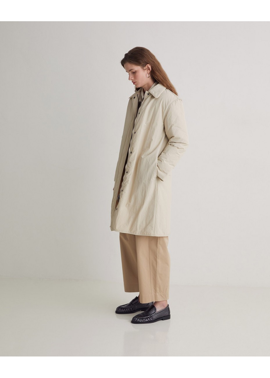 Gabardina Yerse Acolchada Water Repellent Crudo