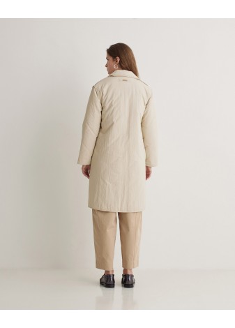 Gabardina Yerse Acolchada Water Repellent Crudo