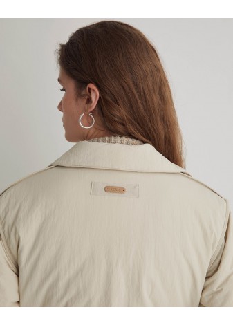 Gabardina Yerse Acolchada Water Repellent Crudo