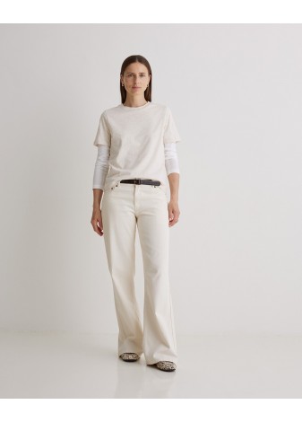 Jeans Yerse Wide Leg Algodón Orgánico Crudo