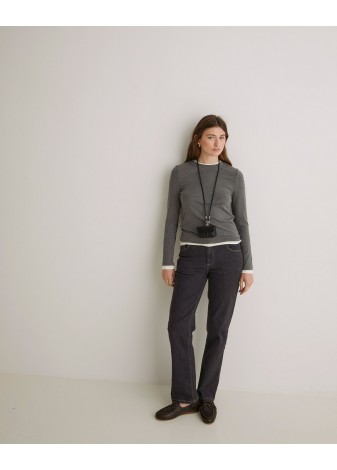 Jeans Yerse Rectos Algodón Orgánico Gris