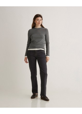 Jeans Yerse Rectos Algodón Orgánico Gris