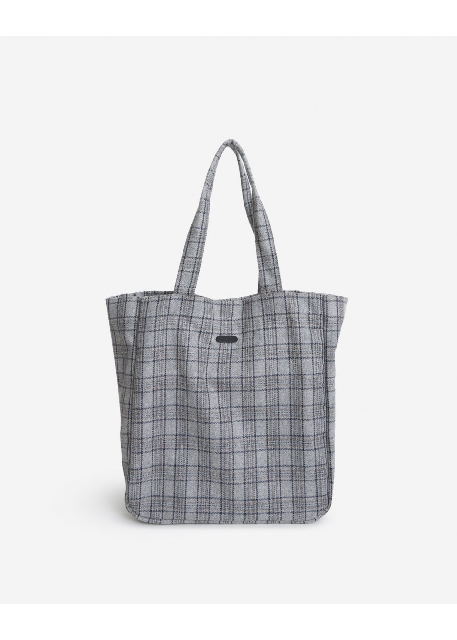 Bolso Yerse Imantado Cuadros Grises