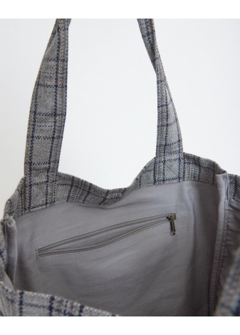 Bolso Yerse Imantado Cuadros Grises