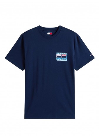 Camiseta Tommy Jeans DNA Flag Azul