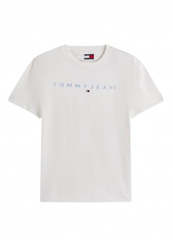 Camiseta Tommy Jeans Linear Logo Blanco