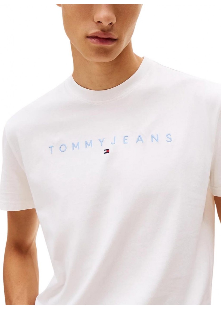 Camiseta Tommy Jeans Linear Logo Blanco