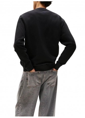 Sudadera Tommy Jeans Reg RWB Flag Negro