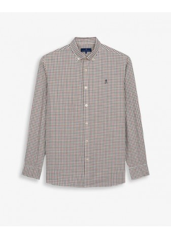 Camisa Harper & Neyer Dauphin Cuadro Ventana Crudo