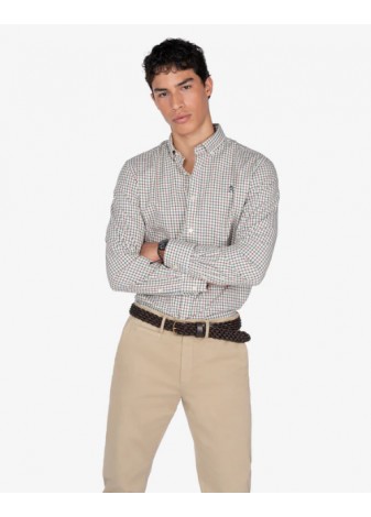 Camisa Harper & Neyer Dauphin Cuadro Ventana Crudo