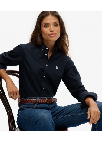 Camisa Superdry Oxford Slim Azul Marino