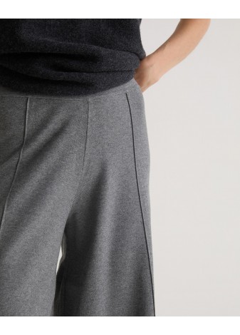 Pantalón Yerse Culotte con Viscosa Gris