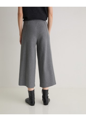 Pantalón Yerse Culotte con Viscosa Gris