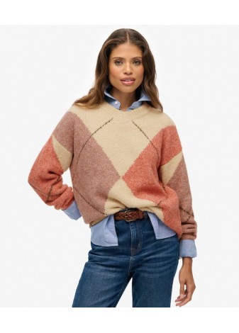 Jersey Superdry Argyle Rombos Crudo