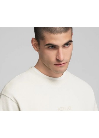 Sudadera Replay Básica Logo Crudo