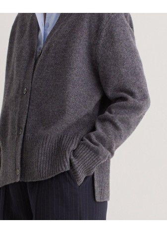 Cardigan Yerse Lana Aberturas Laterales Gris