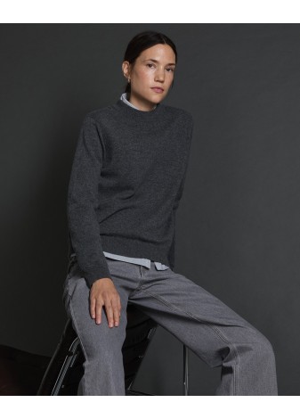Jersey Yerse Cashmere Cuello Redondo Gris