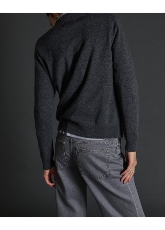 Jersey Yerse Cashmere Cuello Redondo Gris