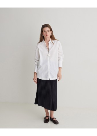 Camisa Yerse Popelín Algodón Orgánico Blanco