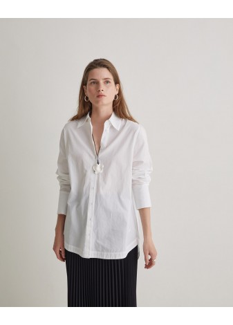 Camisa Yerse Popelín Algodón Orgánico Blanco