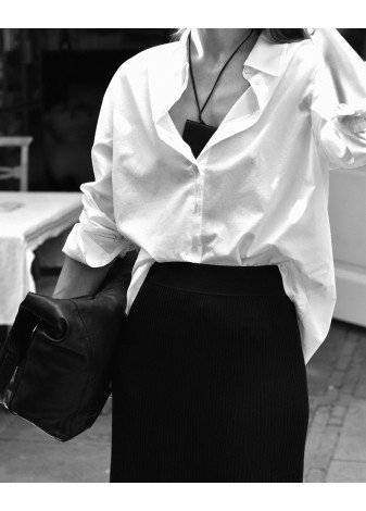 Camisa Yerse Popelín Algodón Orgánico Blanco