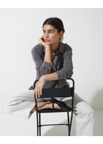 Camisa Yerse Punto Cuello Polo Gris