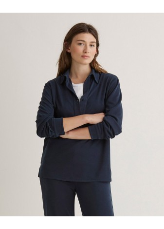 Camisa Yerse Punto Cuello Polo Azul