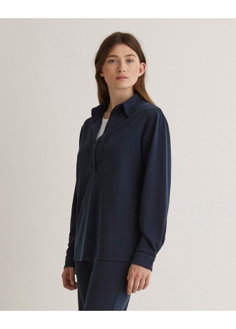 Camisa Yerse Punto Cuello Polo Azul