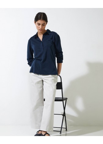 Camisa Yerse Punto Cuello Polo Azul