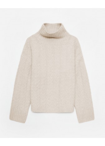 Jersey Yerse Lana y Alpaca Cuello Alto Crudo