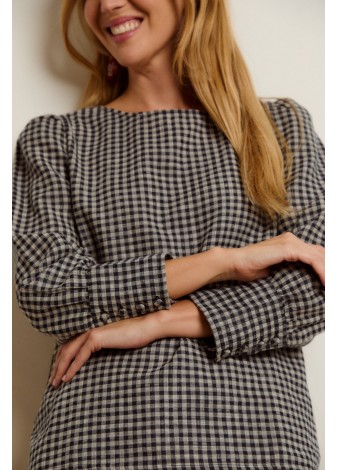 Blusa Castaño de Indias Grace Cuadro Vichi