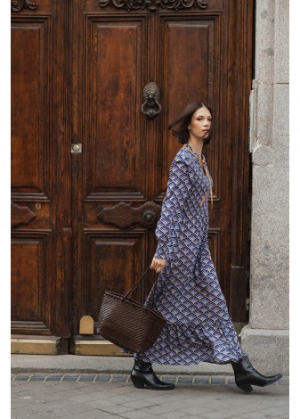 Vestido Castaño de Indias Festival Azul