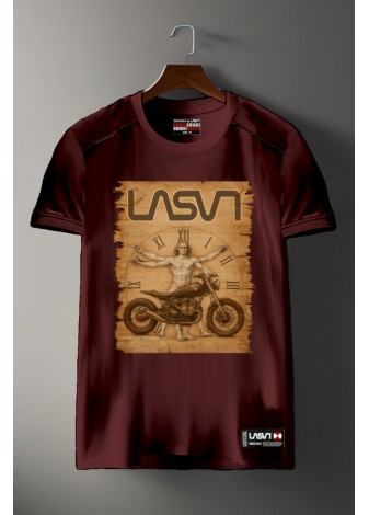 Camiseta LaSal Moto Burdeos