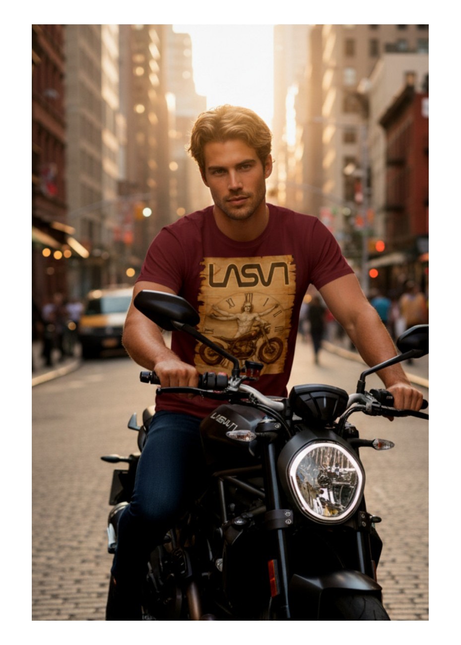 Camiseta LaSal Moto Burdeos