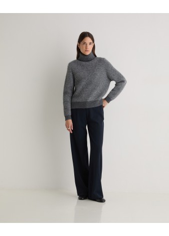 Jersey Yerse Cuello Vuelto Espiga Jacquard