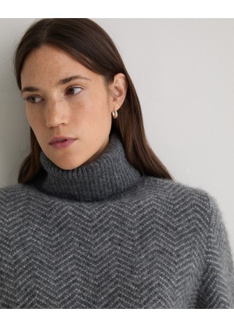 Jersey Yerse Cuello Vuelto Espiga Jacquard