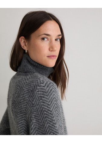 Jersey Yerse Cuello Vuelto Espiga Jacquard