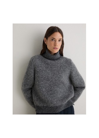 Jersey Yerse Cuello Vuelto Espiga Jacquard